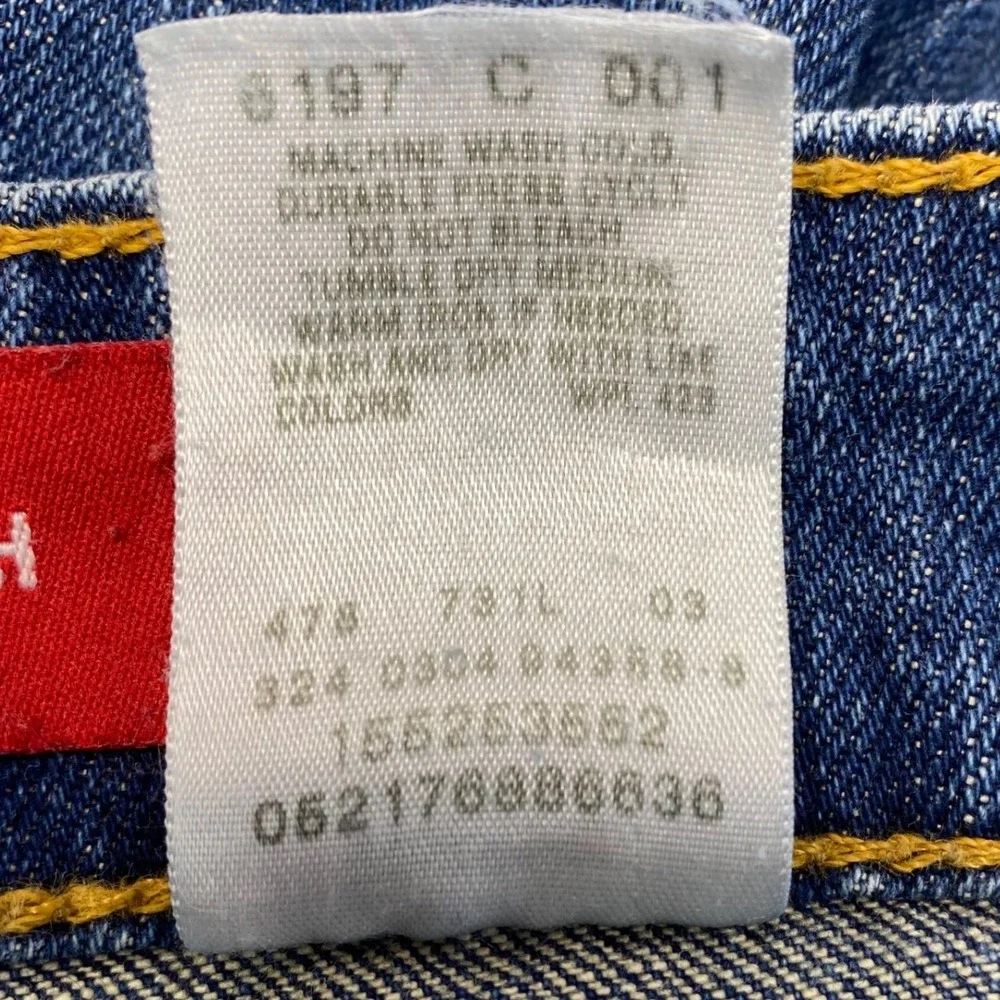 VTG‎ Levi's 525 Nouveau Low Stretch Denim Cut Off Jeans Raw Hem size 18 Y2K